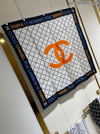 Chanel lenço seda quadrado 90*90